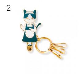 女僕貓鎖匙扣 八字貓